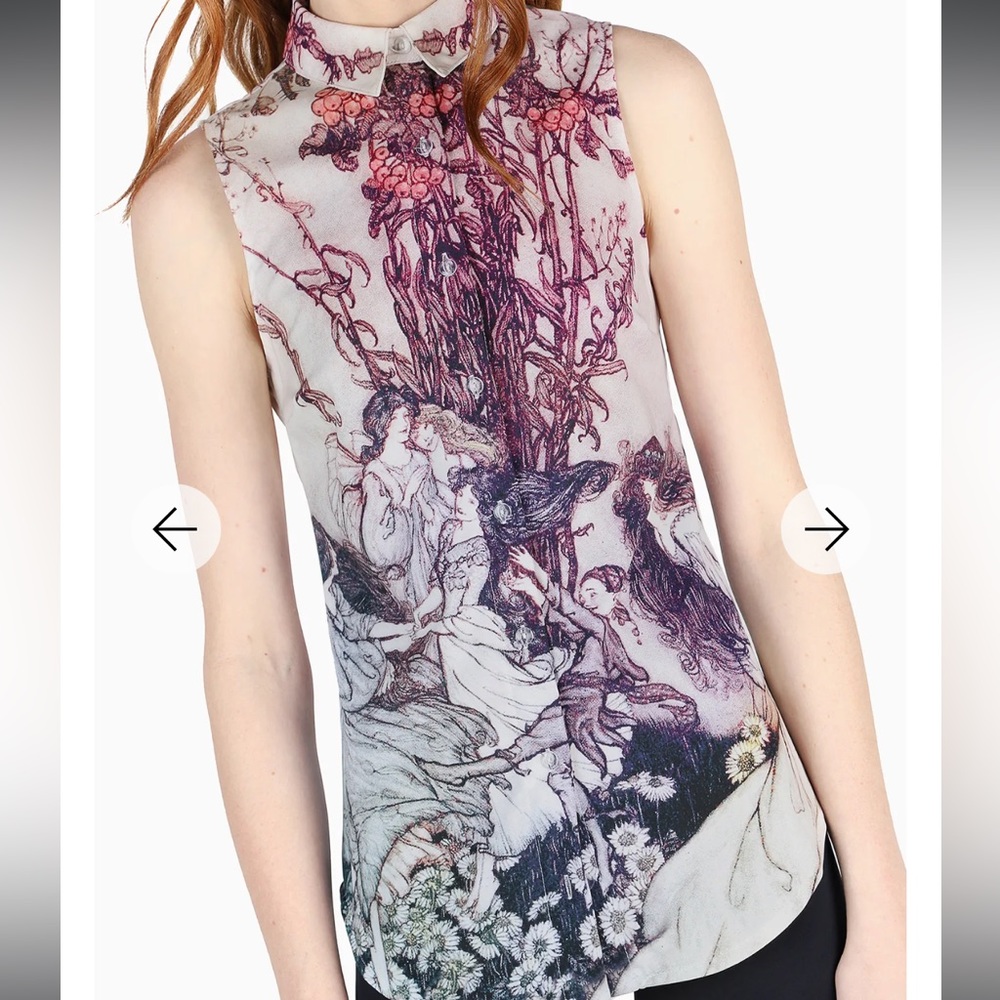Blackmilk Fairy Book Business Time Shirt EUC🧚🏻‍♀️🌷💜